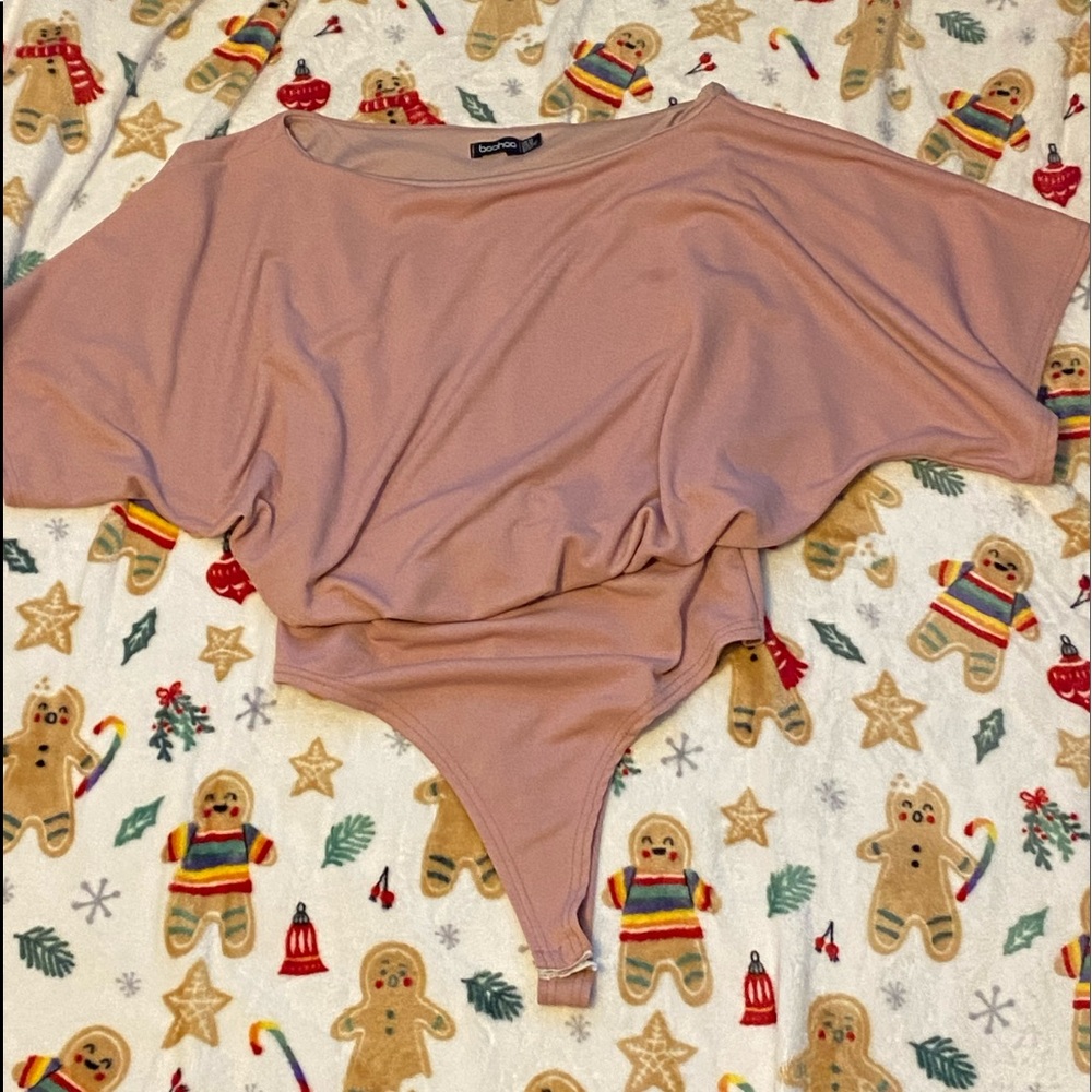 Boohoo blush pink body suit